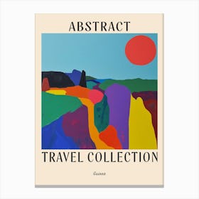 Abstract Travel Collection Poster Guinea 3 Canvas Print