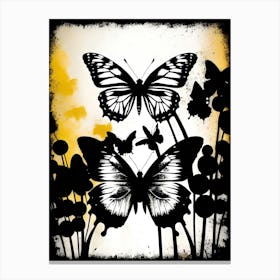 Butterfly Silhouettes 1 Canvas Print