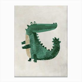 Boho Nursery 19 Crocodile Canvas Print