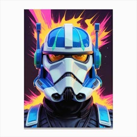 Captain Rex Star Wars Neon Iridescent Painting (18) Canvas Print