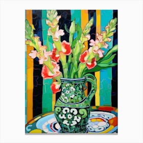 Flowers In A Vase Still Life Painting Snapdragon 3 Canvas Print