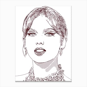 Taylor Swift Portrait Abstract Geometric (8) Canvas Print