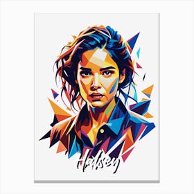 Halsey 01 Portrait Music Icon Style WPAP Pop Art Canvas Print