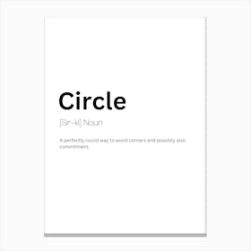 Circle Definition Meaning Canvas Print