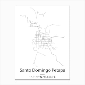 Santo Domingo,Cuba Minimalist Map Canvas Print