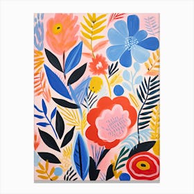 Flowers 61, Matisse style, Floral texture Canvas Print