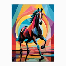 Horse Abstract Pop Art 2 Canvas Print