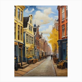 10.Streets of Amsterdam, Van Gogh, frescoes. Canvas Print