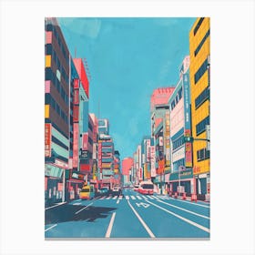 Akihabara Tokyo 4 Colourful Illustration Canvas Print