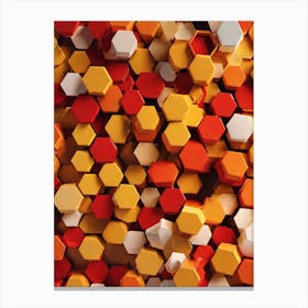 Abstract Background Of Hexagons Canvas Print