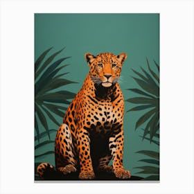 Leopard In The Jungle 27 Canvas Print