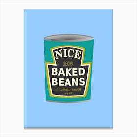 Baked Beans, Kitchen, Condiment, Art, Cartoon, Beans, Wall Print Canvas Print