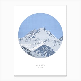 Val Disere France Mountain Canvas Print
