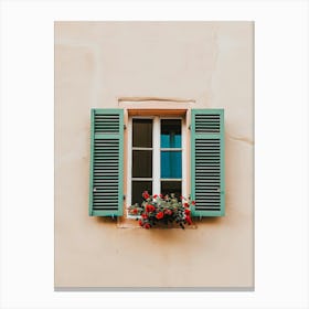 Window With Shutters Canvas Print