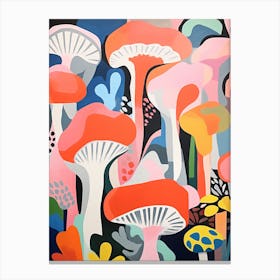 Matisse Inspired Abstract Mushrooms Kitchen Poster 1 Canvas Print