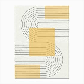 Yellow Summer Modern Geometric Canvas Print