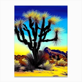 Joshua Tree In Mojave Desert Nat Viga Style  (8) Canvas Print