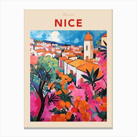 Nice France 4 Fauvist Travel Poster Canvas Print