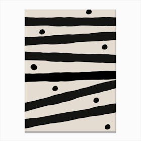 Black Stripes minimalism art Canvas Print
