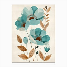 Blue Flowers Canvas Print 1 Canvas Print
