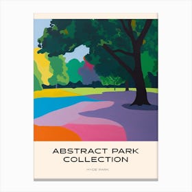 Abstract Park Collection Poster Hyde Park London 7 Canvas Print
