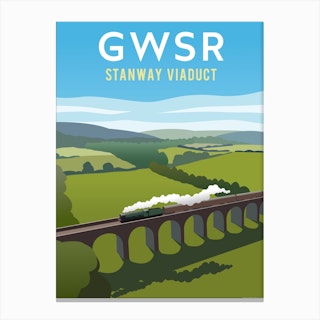 Gloucestershire Warwickshire Steam Railway Train Canvas Print