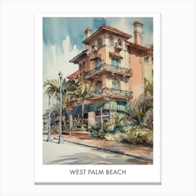 West Palm Beach USA Travel Poster Canvas Print