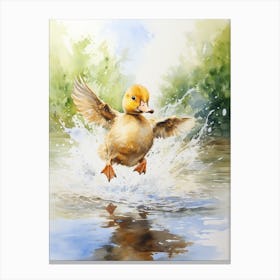Duckling Taking Flight 3 Canvas Print