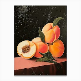 Art Deco Peaches Canvas Print