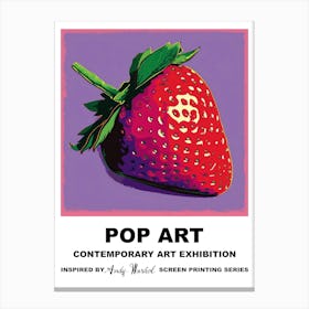 Big Strawberry Pop Art 4 Canvas Print