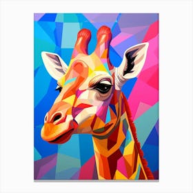 Giraffe Abstract Pop Art 5 Canvas Print
