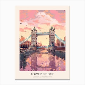 Tower Bridge London United Kingdom 2 Travel Poster Canvas Print
