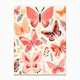 Butterflies And Flowers 3 Canvas Print