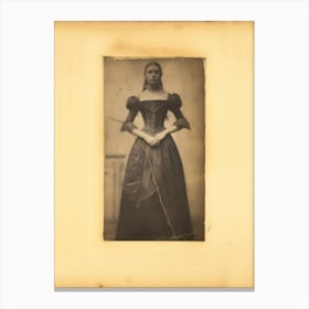 Antique Photograph Of Woman Canvas Print