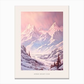 Dreamy Winter National Park Poster  Aoraki Mount Cook National Park New Zealand 4 Canvas Print