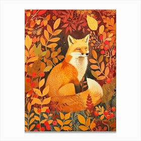 Solitary Fox In The Autumn 18 Canvas Print