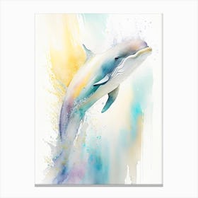 Indian Ocean Humpback Dolphin Storybook Watercolour  (1) Canvas Print