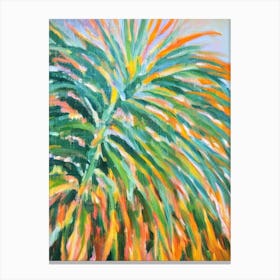 Sago Palm 3 Impressionist Painting Plant Canvas Print