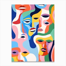 Colorful Faces Canvas Print