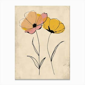 Tampa Flower Market Boho Minimalist Style 1 Canvas Print