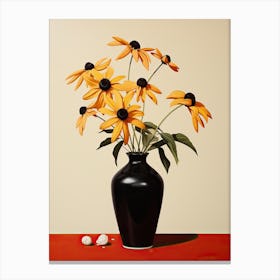 Bouquet Of Black Eyed Susan Flowers, Autumn Fall Florals Painting 1 Canvas Print