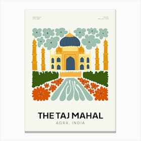 Travel The Taj Mahal Agra India Abstract Gallery Canvas Print