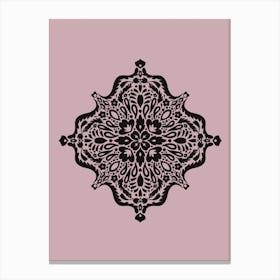 Rhombus Lace Folk Art Canvas Print