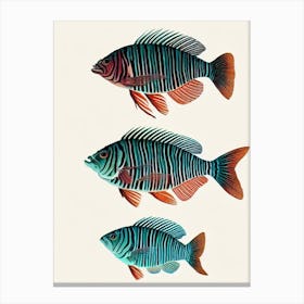 Lionfish Vintage Poster Canvas Print