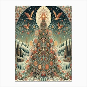 Christmas Tree Style William Morris 10 Canvas Print