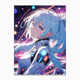 Anime Girl In Space 3 Canvas Print