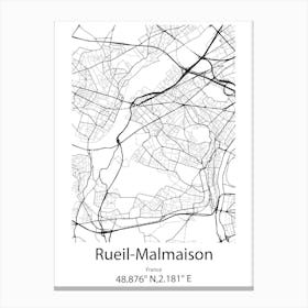 Rueil Malmaison,France Minimalist Map Canvas Print