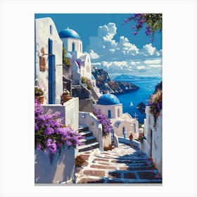 Beautiful Santorini Greece Wall Art 18 Canvas Print