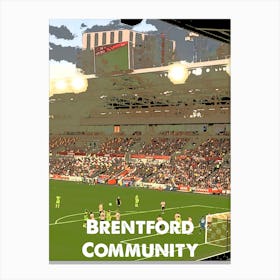Community Stadium, Brentford, Stadium, Football, Art, Soccer, Wall Print, Art Print Canvas Print
