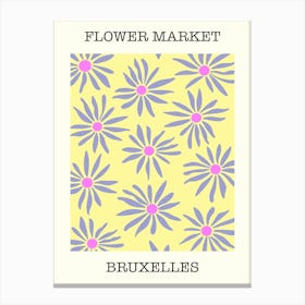 Flower Market Bruxelles  Canvas Print